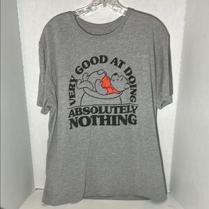 Disney Gray Short Sleeve Tee with Humorous Graphic